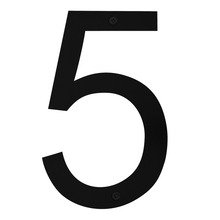 Husnummer 5 Stål Svart 25 cm